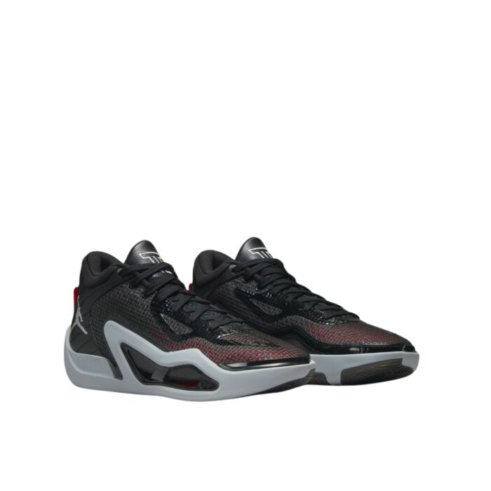 NIKE AIR JORDAN TATUM 1 OLD SCHOOL BLACK METALLIC SILVER WOLF GREY ANTHRACITE SIREN RED DZ3323 001