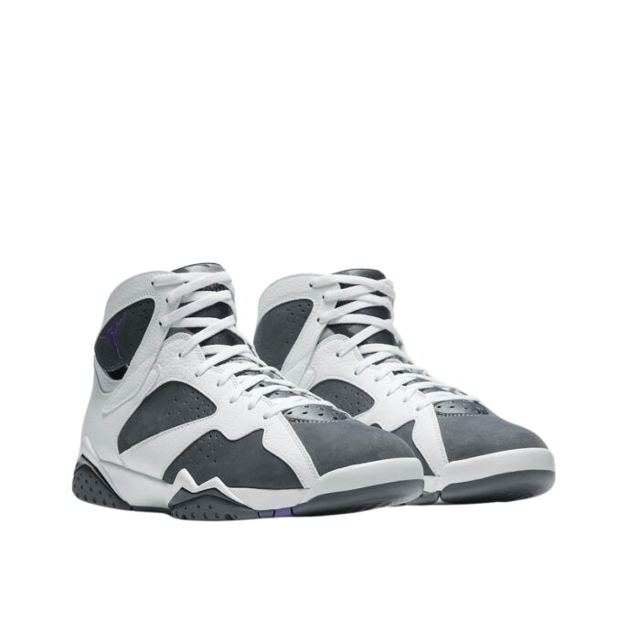 NIKE AIR JORDAN 7 RETRO FLINT 2021 WHITE FLINT GREY BLACK VARSITY PURPLE CU9307 100