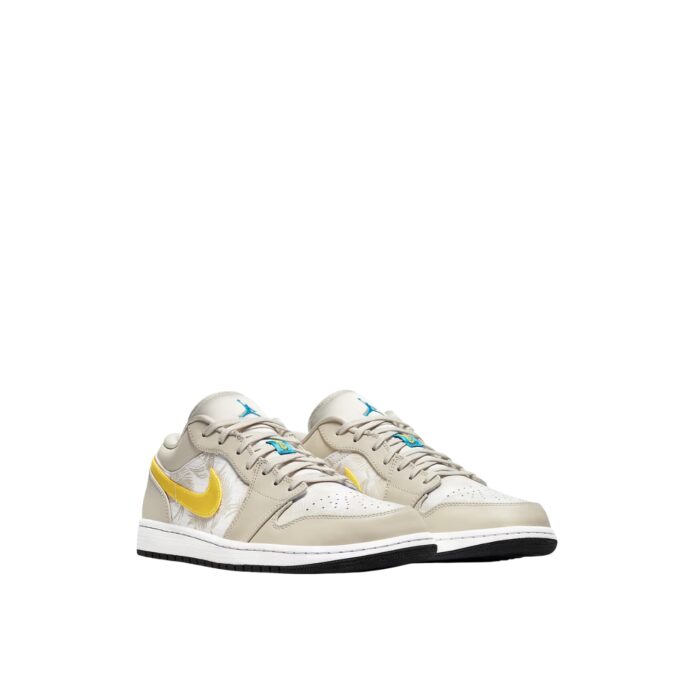 NIKE AIR JORDAN 1 LOW PALM TREE LIGHT OREWOOD BROWN AMARILLO WHITE LASER BLUE CK3022 107