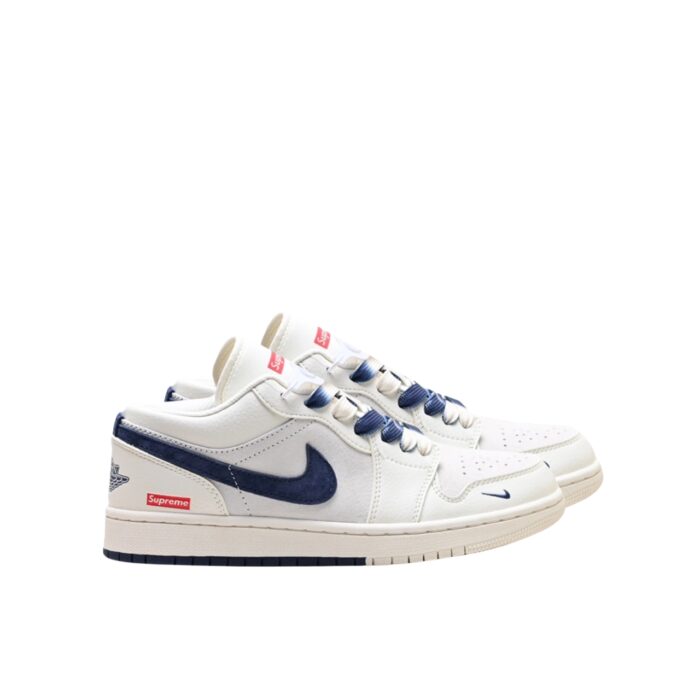 NIKE AIR JORDAN 1 LOW X SUPEREME WHITE BLUE