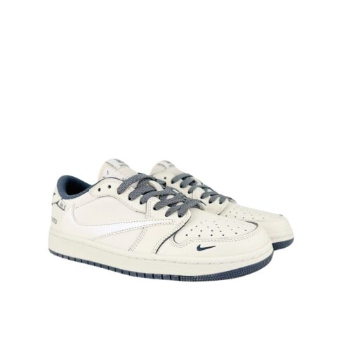 NIKE AIR JORDAN 1 LOW X TRAVIS SCOTT X UNDEFEATED WHITE GREY