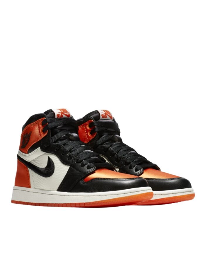 NIKE AIR JORDAN HIGH OG SATIN SHATTERED BACKBOARD STARFISH SAIL BLACK AV3725 010