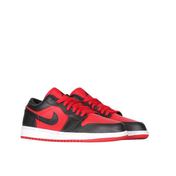 NIKE AIR JORDAN 1 LOW BLACK GYM RED 553558 610