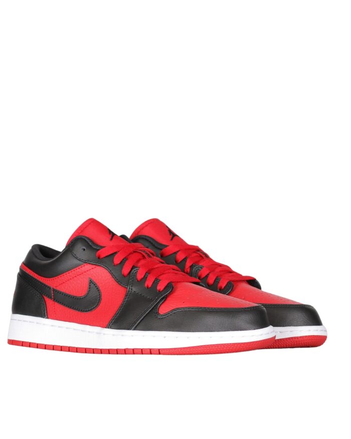 NIKE AIR JORDAN 1 LOW BLACK GYM RED 553558 610