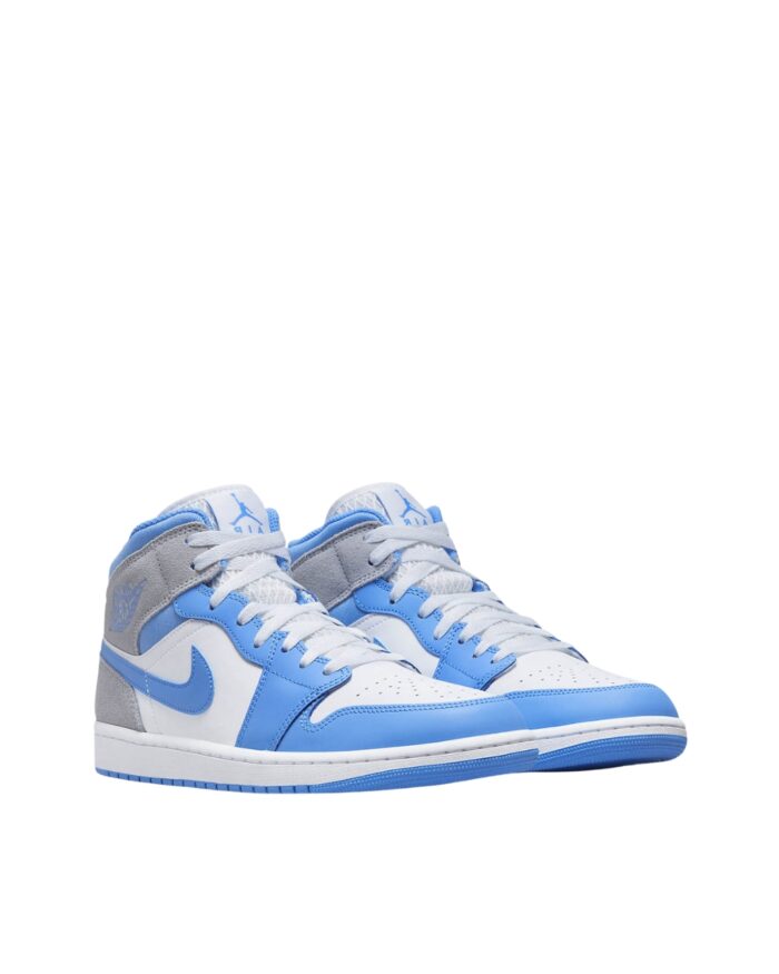 NIKE AIR JORDAN 1 MID UNIVERSITY BLUE WHITE DX9276 100