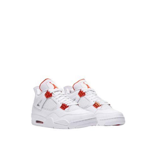 NIKE AIR JORDAN 4 RETRO METALLIC ORANGE WHITE COURT ORANGE METALLIC SILVER CT8527 118