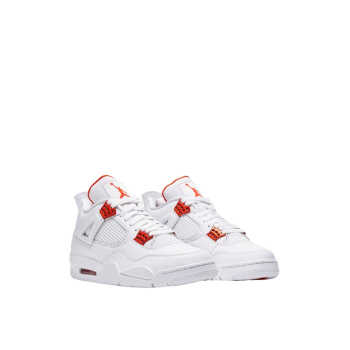 NIKE AIR JORDAN 4 RETRO METALLIC ORANGE WHITE COURT ORANGE METALLIC SILVER CT8527 118