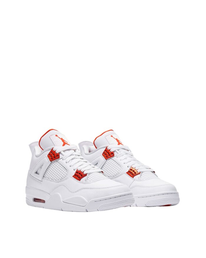 NIKE AIR JORDAN 4 RETRO METALLIC ORANGE WHITE COURT ORANGE METALLIC SILVER CT8527 118