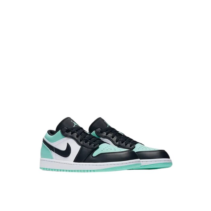 NIKE AIR JORDAN 1 LOW EMERALD TOE WHITE EMERALD RISE BLACK 553558 117