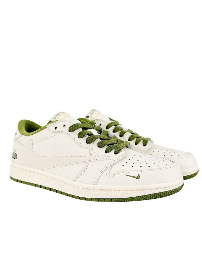 NIKE AIR JORDAN 1 LOW X TRAVIS SCOTT X GUCCI WHITE OLIVE