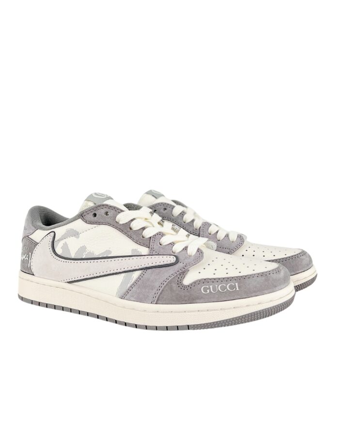 NIKE AIR JORDAN 1 LOW X TRAVIS SCOTT X GUCCI GREY WHITE