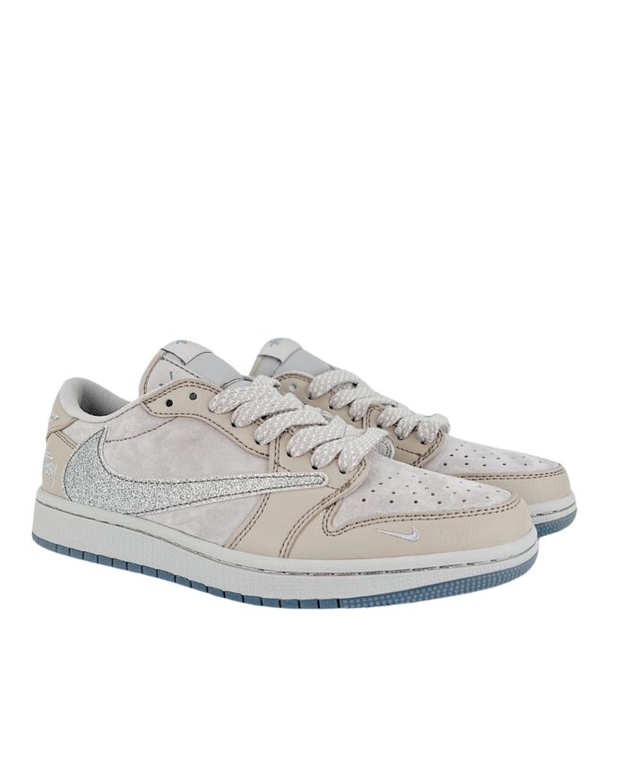 NIKE AIR JORDAN 1 LOW X TRAVIS SCOTT GREY BEIGE QY0368 300