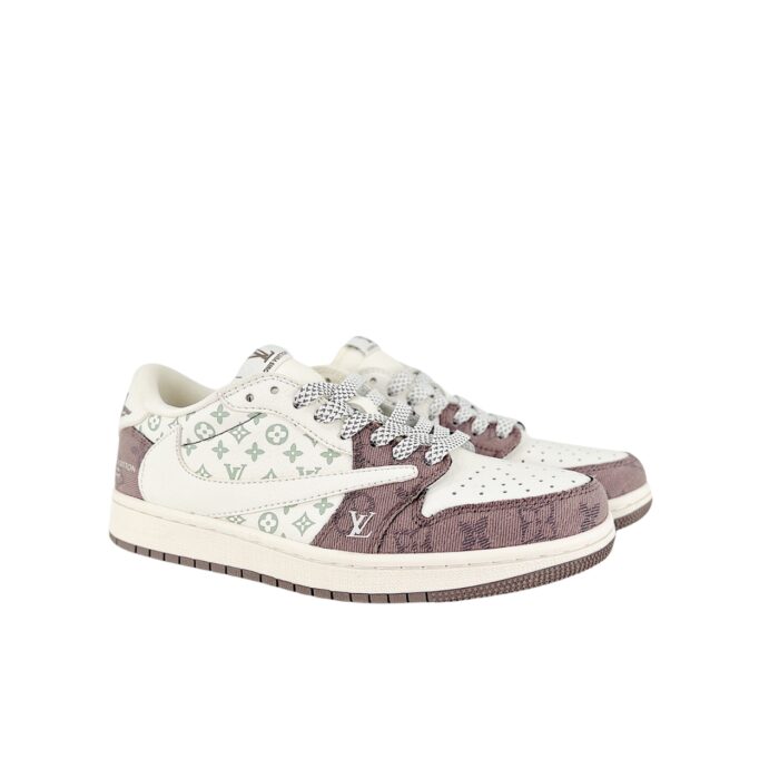 NIKE AIR JORDAN 1 LOW X TRAVIS SCOTT X LOUIS VUITTON WHITE GREY SJ2068 105