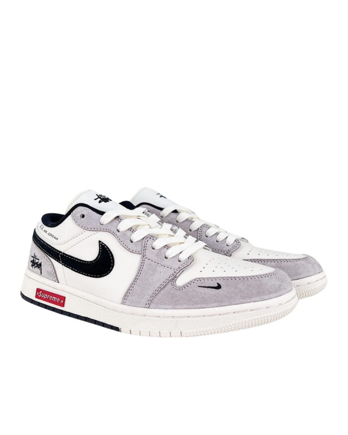 NIKE AIR JORDAN 1 LOW X STUSSY X SUPREME WHITE GREY SJ9950 034