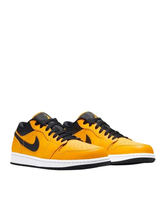 NIKE AIR JORDAN 1 LOW UNIVERSITY GOLD BLACK WHITE 553558 700