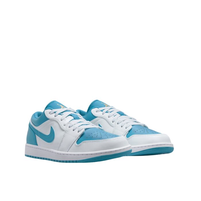 NIKE AIR JORDAN 1 LOW AQUATONE CELESTIAL GOLD WHITE 553558 174