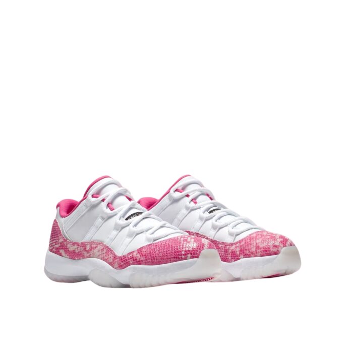NIKE AIR JORDAN 11 LOW PINK SNAKESKIN WHITE WATERMELON BLACK AH7860 106