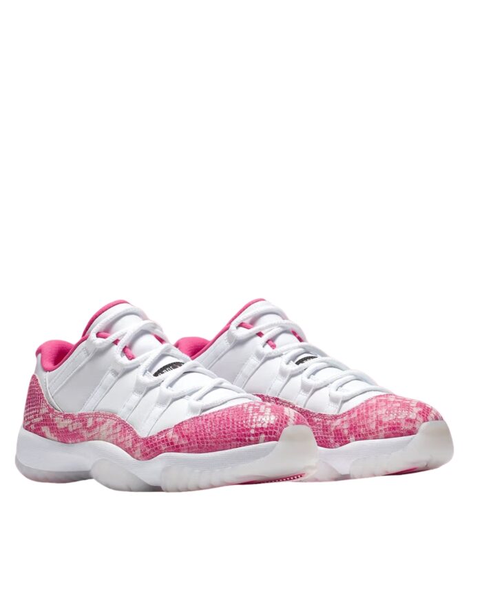 NIKE AIR JORDAN 11 LOW PINK SNAKESKIN WHITE WATERMELON BLACK AH7860 106