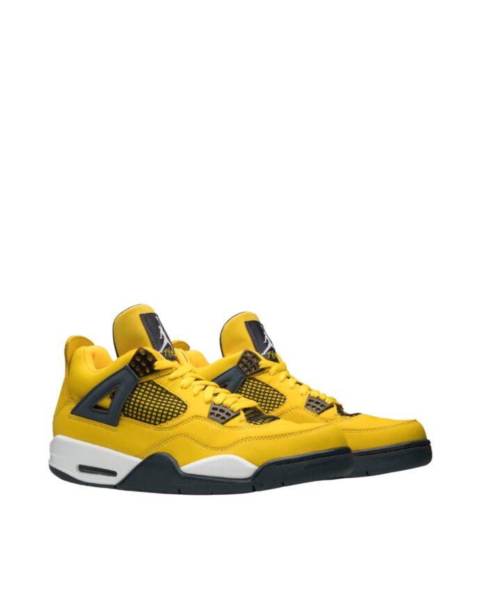NIKE AIR JORDAN 4 RETRO LIGHTNING YELLOW BLACK 314254 702