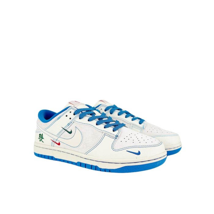 NIKE SB DUNK LOW WHITE BLUE STITCHING FORTUNE RED AG3702 857