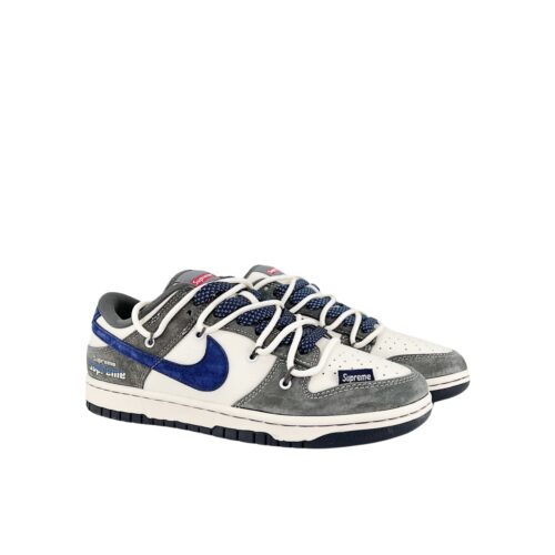 Nike SB Dunk Low Supreme Joint Gray White Hook Drawstring
