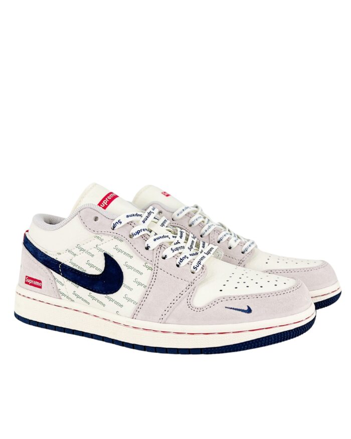 NIKE AIR JORDAN 1 LOW SUPREME WHITE GREY