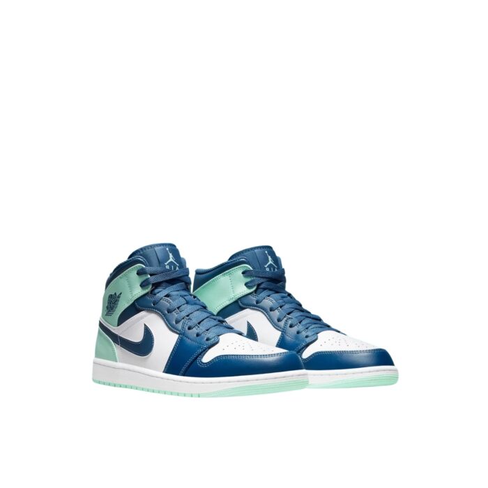 NIKE AIR JORDAN 1 MID BLUE MINT GREEN 554724 413