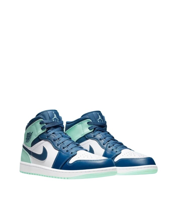 NIKE AIR JORDAN 1 MID BLUE MINT GREEN 554724 413