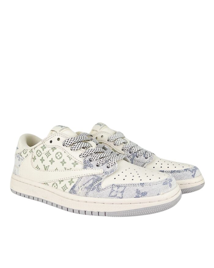 NIKE AIR JORDAN 1 LOW X TRAVIS SCOTT X FRAGMENT DESIGN OG SP OFF WHITE BLUE GREY