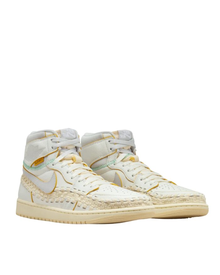 NIKE AIR JORDAN 1 UNION LA FOOTSCAPE SAIL WOLF GREY MUSLIN PALE VANILLA KINETIC GREEN UNIVERSITY GOLD FD2565 100