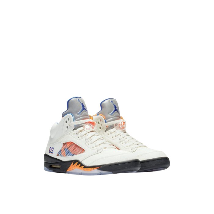 NIKE AIR JORDAN 5 RETRO INTERNATIONAL FLIGHT SAIL ORANGE PEEL BLK HYPER ROYAL 136027 148