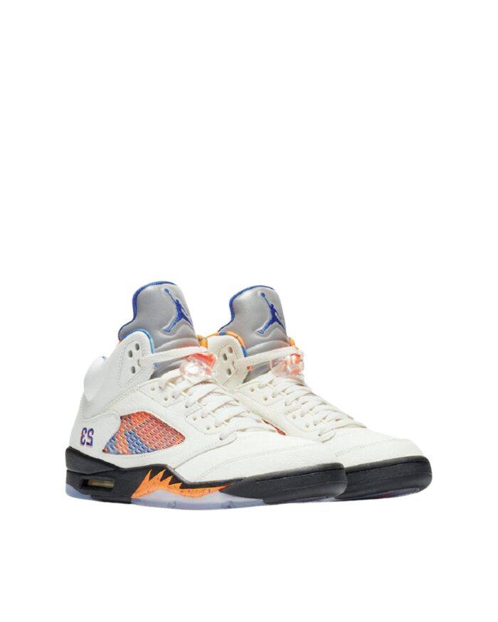 NIKE AIR JORDAN 5 RETRO INTERNATIONAL FLIGHT SAIL ORANGE PEEL BLK HYPER ROYAL 136027 148