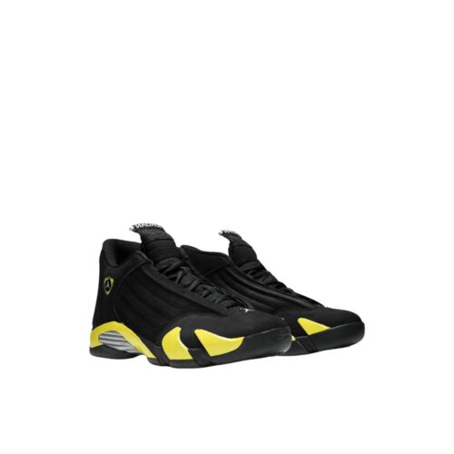 NIKE AIR JORDAN 14 RETRO THUNDER BLACK TOUR YELLOW WHITE 487471 070