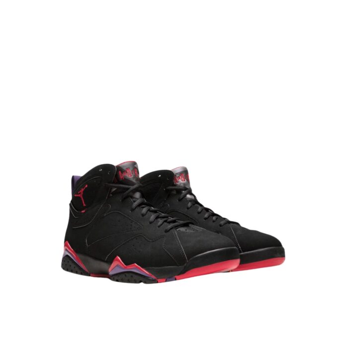 NIKE AIR JORDAN 7 RAPTORS BLACK TRUE RED DARK CHARCOAL CLUB PURPLE 304775 018