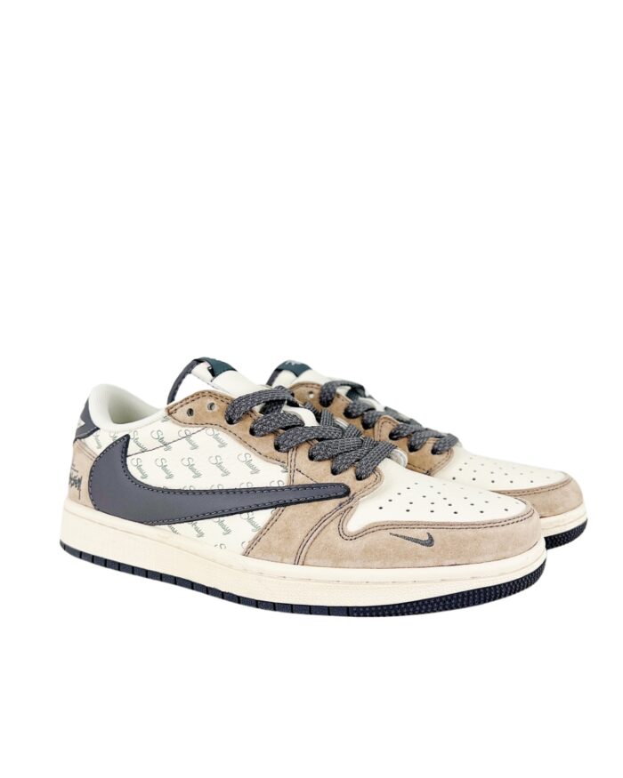 NIKE AIR JORDAN 1 LOW X TRAVIS SCOTT X STUSSY BEIGE WHITE XZ6188 690