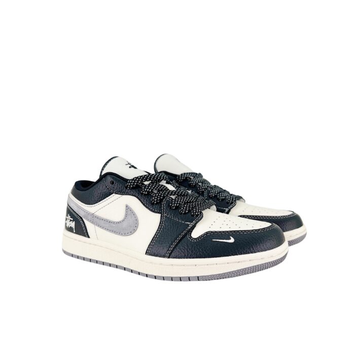 NIKE AIR JORDAN 1 LOW X STUSSY BLACK WHITE GREY