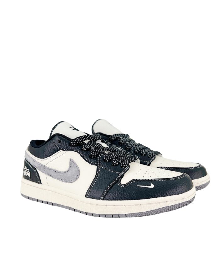 NIKE AIR JORDAN 1 LOW X STUSSY BLACK WHITE GREY