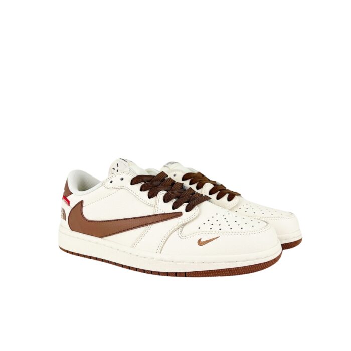 NIKE AIR JORDAN 1 LOW X TRAVIS SCOTT X SUPREME X THE NORTH FACE BROWN BEIGE