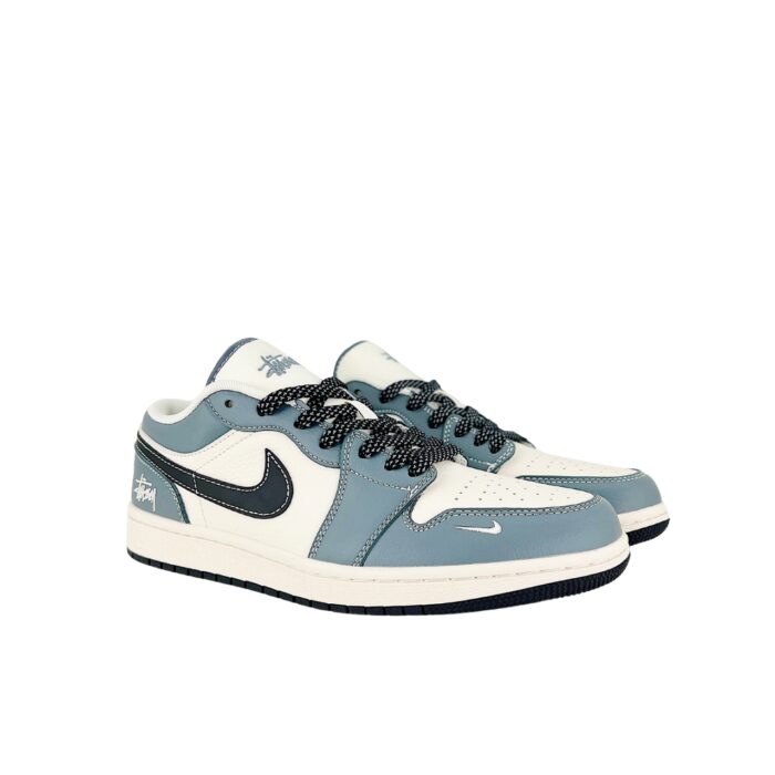 NIKE AIR JORDAN 1 LOW X TRAVIS SCOTT X STUSSY BLUE GREY WHITE