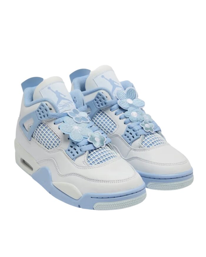 NIKE AIR JORDAN 4 ALUMINUM WHITE ALUMINUM BLUE TINT HV0823 100
