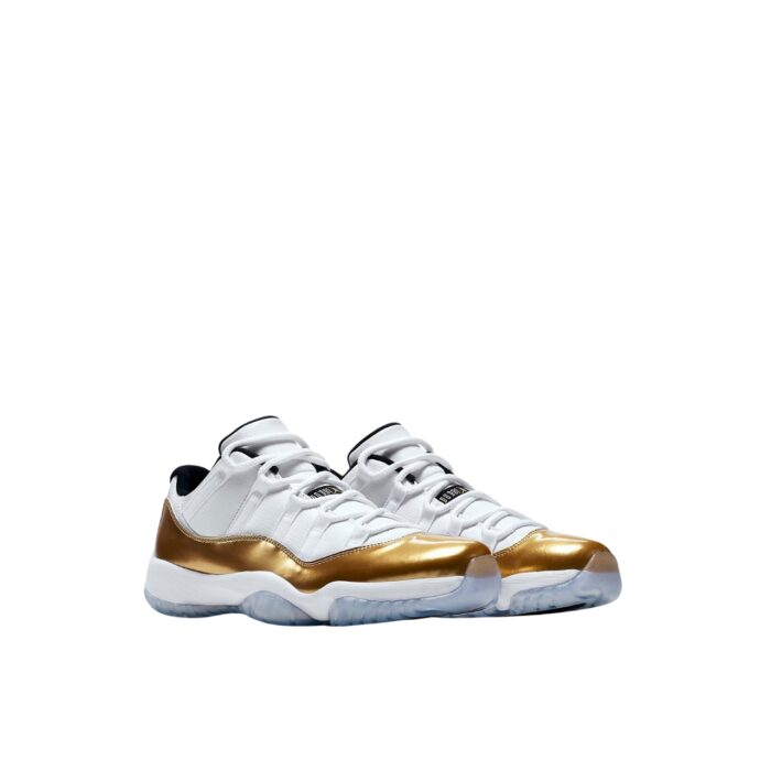NIKE AIR JORDAN 11 RETRO LOW CLOSING CEREMONY WHITE METALLIC GOLD COIN WHITE 528895 103