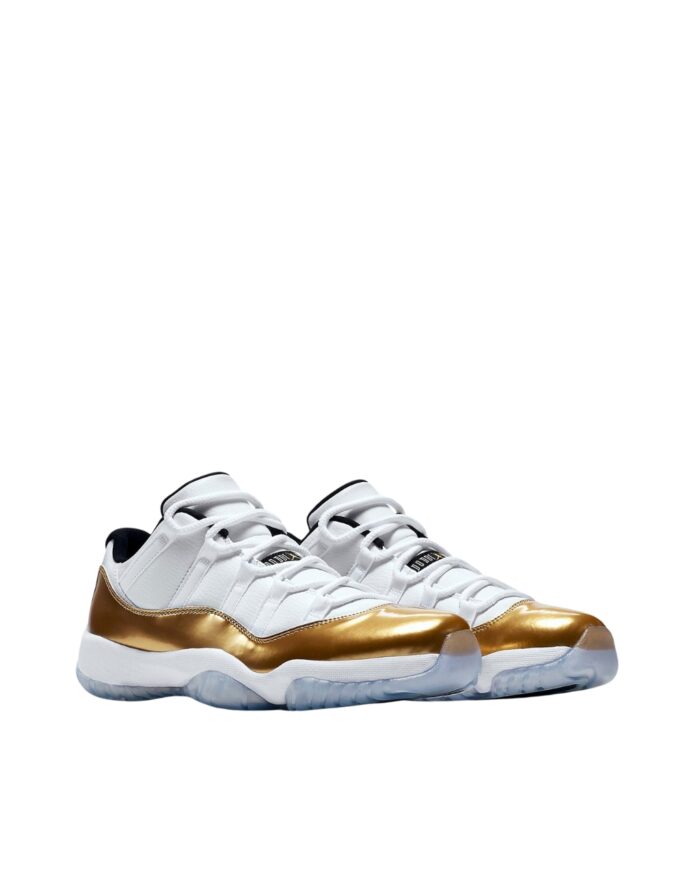 NIKE AIR JORDAN 11 RETRO LOW CLOSING CEREMONY WHITE METALLIC GOLD COIN WHITE 528895 103