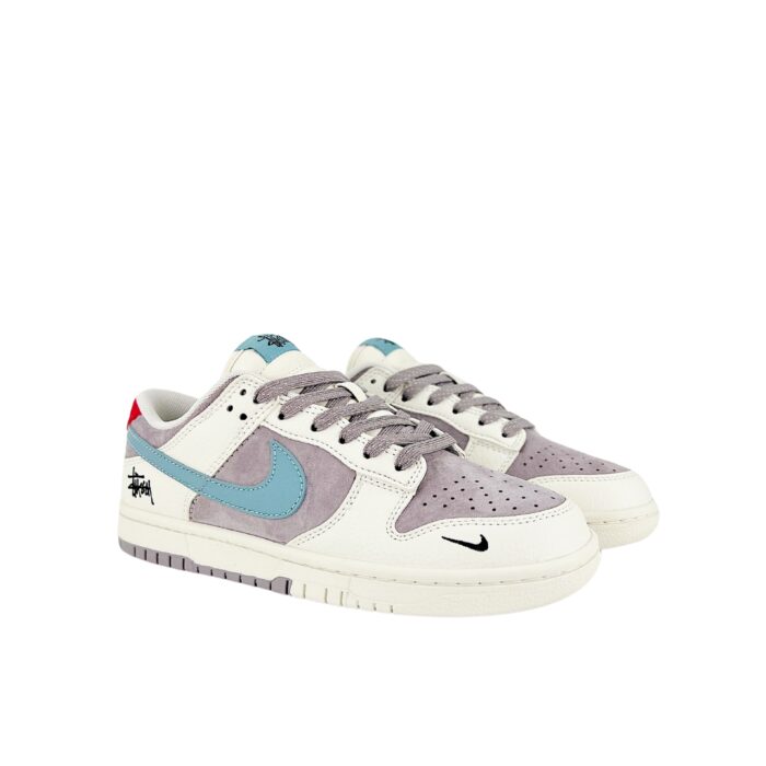 NIKE SB DUNK LOW X STUSSY WHITE BLUE GREY HOOK STAR CY5979 108
