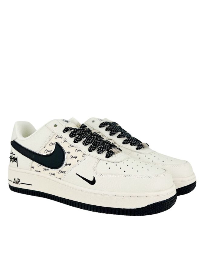 NIKE AIR FORCE 1 X STUSSY BLACK BEIGE