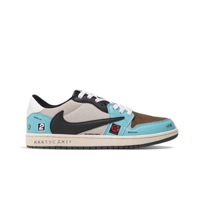 NIKE JORDAN 1 LOW X TRAVIS SCOTT BMW JACKBOYS DM7866 009 - Image 3