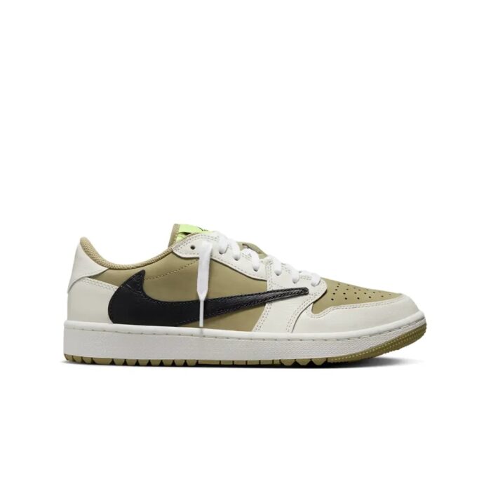 NIKE AIR JORDAN 1 LOW GOLF X TRAVIS SCOTT NEUTRAL OLIVE FZ3124 200 - Image 3