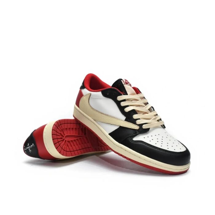 NIKE AIR JORDAN 1 LOW  X TRAVIS SCOTT BLACK RED DM7866 166 - Image 2