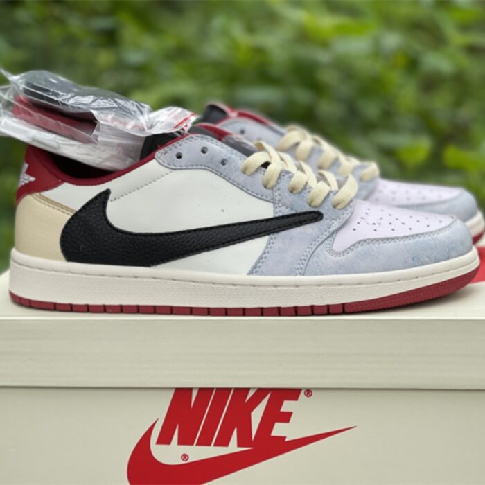NIKE AIR JORDAN 1 RETRO LOW X TRAVIS SCOTT UNIVERSITY RED WHITE BLACK CM7866 125 - Image 3
