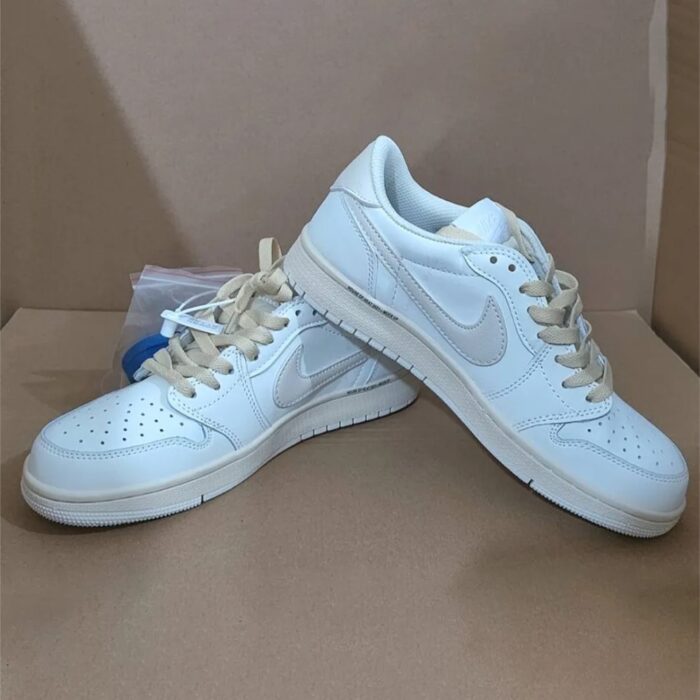 NIKE AIR JORDAN 1 LOW X TRAVIS SCOTT X FRAGMENT WHITE BLUE SAIL - Image 2