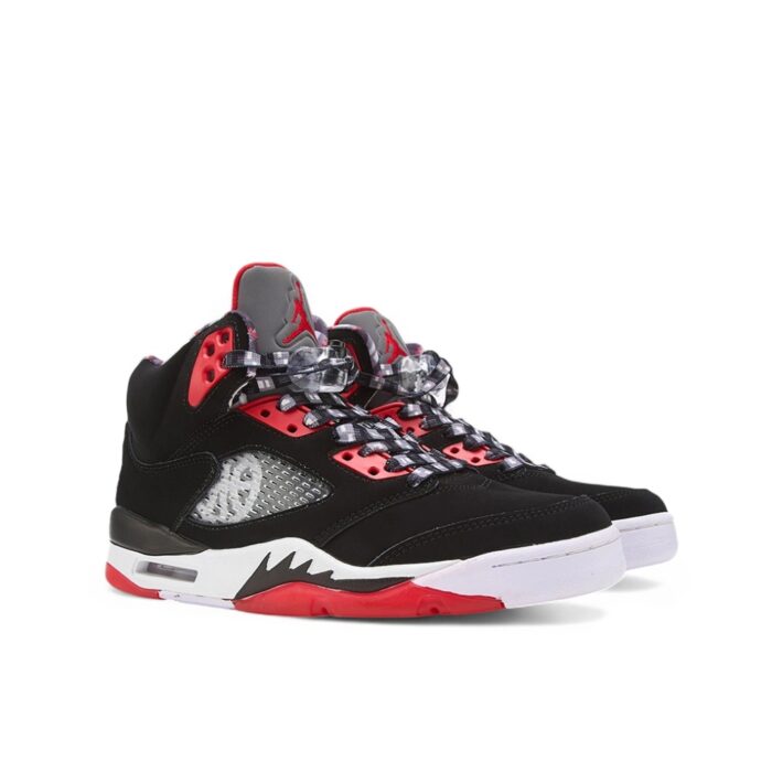 NIKE AIR JORDAN 5 RETRO QUAI 54 BLACK RED DJ7903 1125890 - Image 4